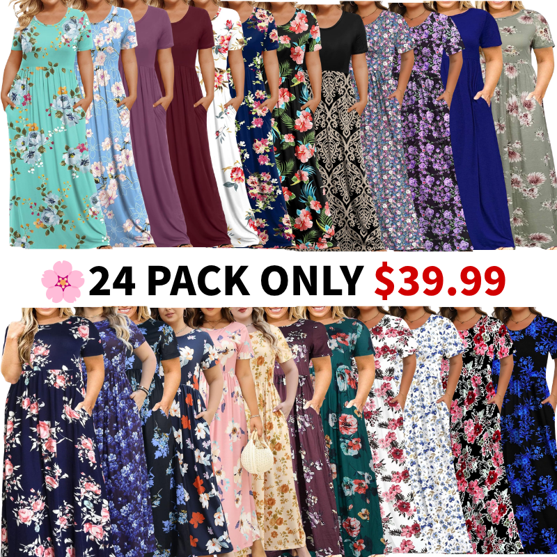 Women's Plus Size Maxi Dresses for Curvy