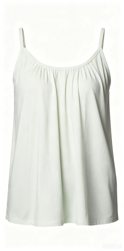 Women's Cool Flowy Bra Cami | with Built-in Cups | Relaxed Fit | Adjustable Spaghetti Strap