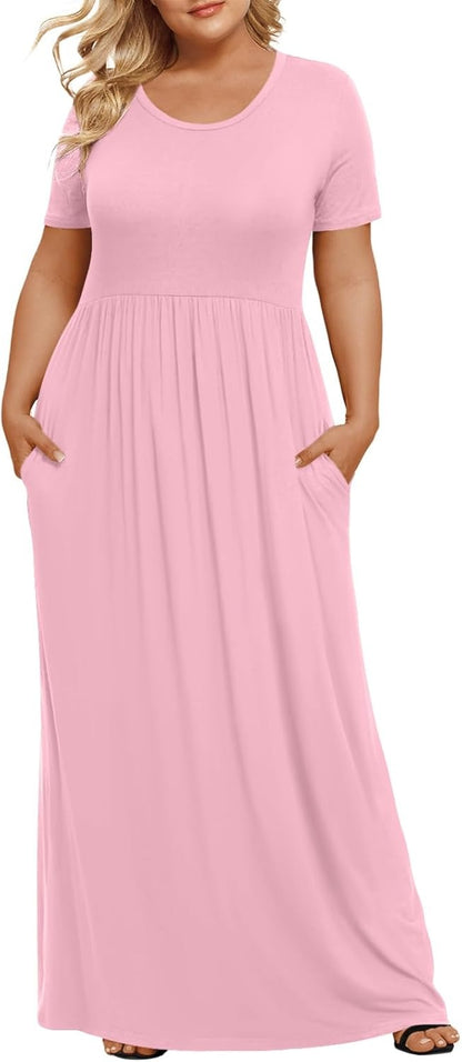Women's Plus Size Maxi Dresses for Curvy