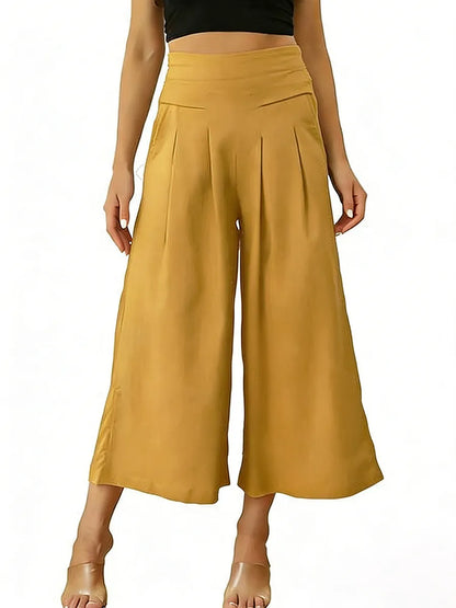 Women's Cotton Linen Culottes Pants