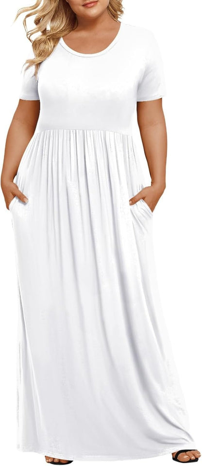 Women's Plus Size Maxi Dresses for Curvy