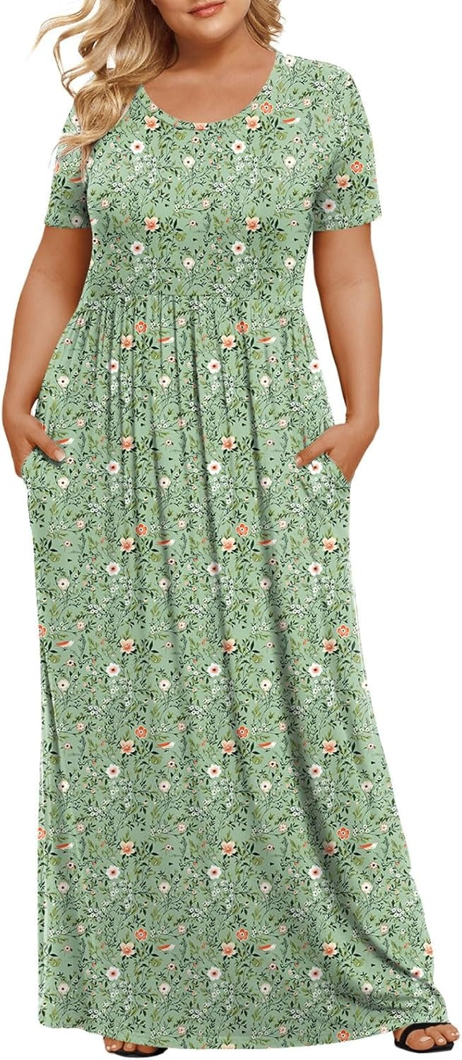 Women's Plus Size Maxi Dresses for Curvy