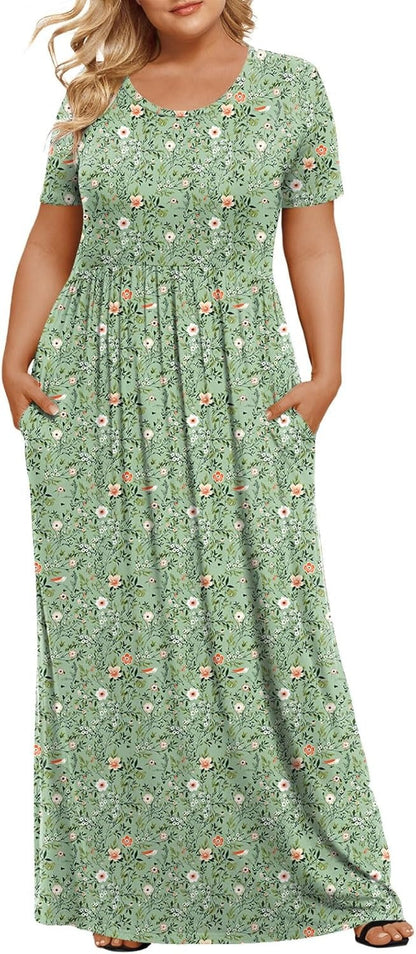Women's Plus Size Maxi Dresses for Curvy