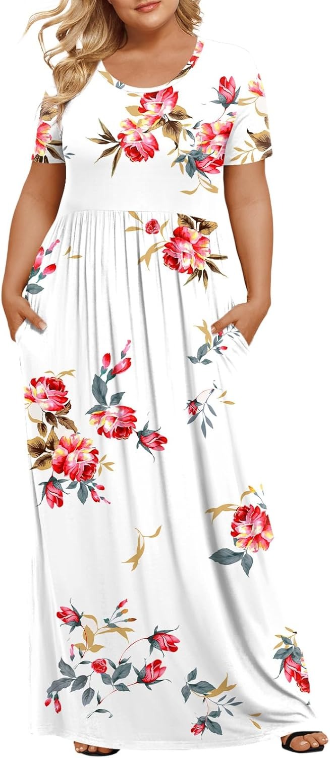 Women's Plus Size Maxi Dresses for Curvy