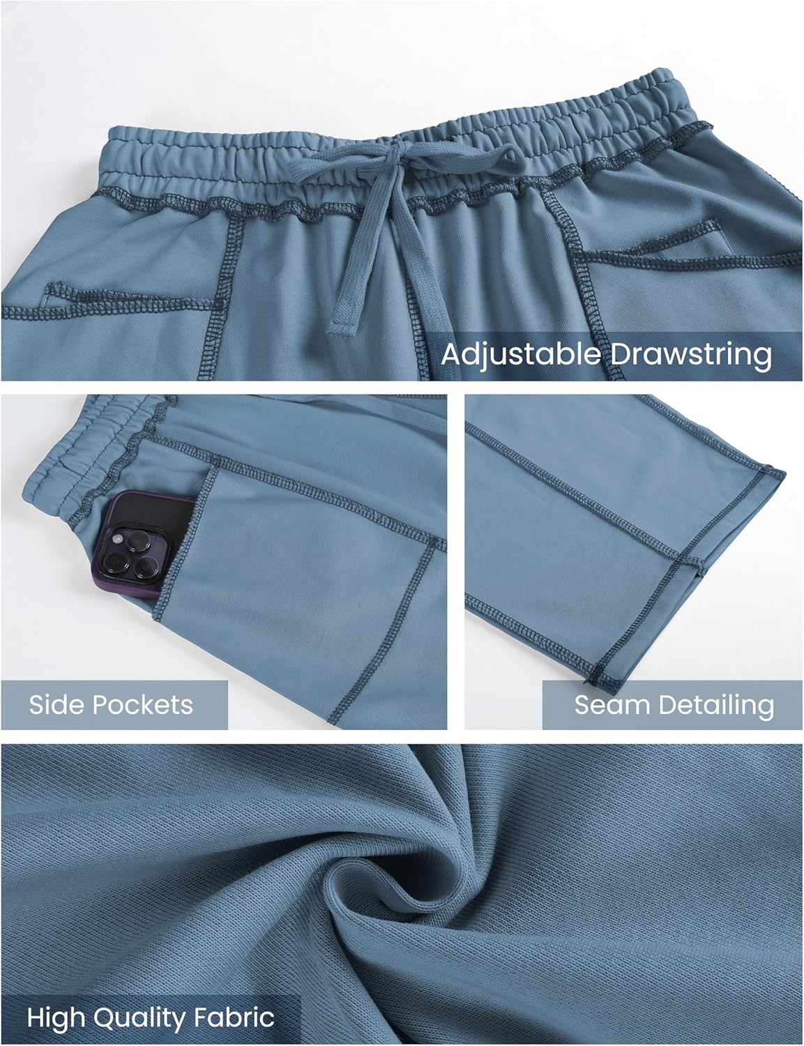 🔥Today's Specials-Women's Barrel Sweatpants - Baggy Wide Leg with Pockets & Drawstring