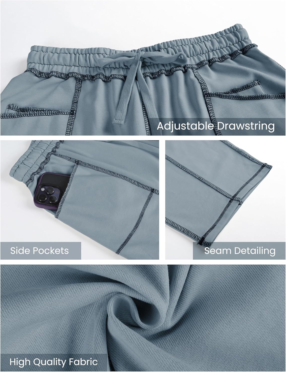 🔥Today's Specials-Women's Barrel Sweatpants - Baggy Wide Leg with Pockets & Drawstring