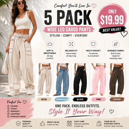 🔥Today's Specials-Women's Barrel Sweatpants - Baggy Wide Leg with Pockets & Drawstring