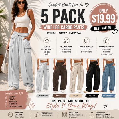 🔥Today's Specials-Women's Barrel Sweatpants - Baggy Wide Leg with Pockets & Drawstring