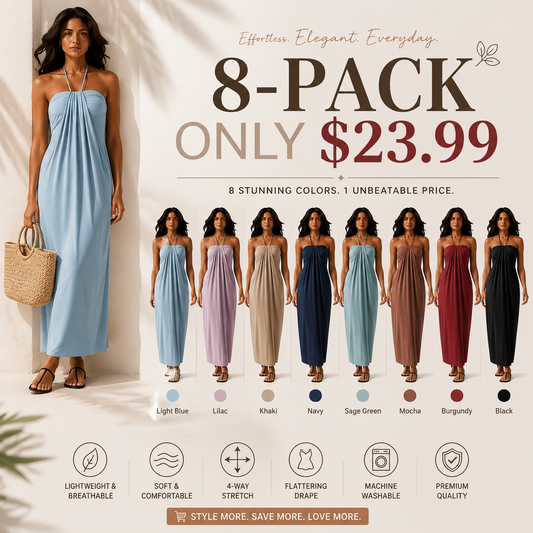 Halter Tie Back Maxi Dress with Pockets