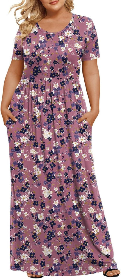 Women's Plus Size Maxi Dresses for Curvy