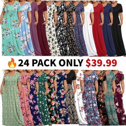 Women's Plus Size Maxi Dresses for Curvy