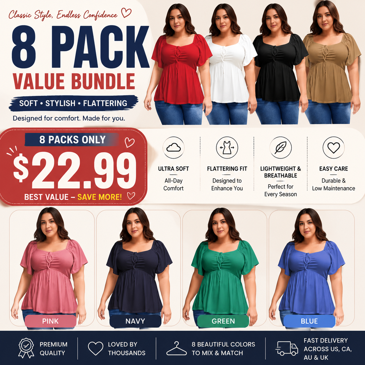 Women Plus Size Sweetheart Neck Short Sleeve Shirred Peplum Blouse Tops Shirts(S-5X)