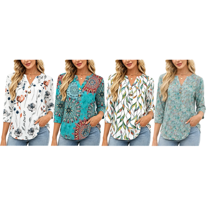 Women's Summer 3/4 Sleeve Tops